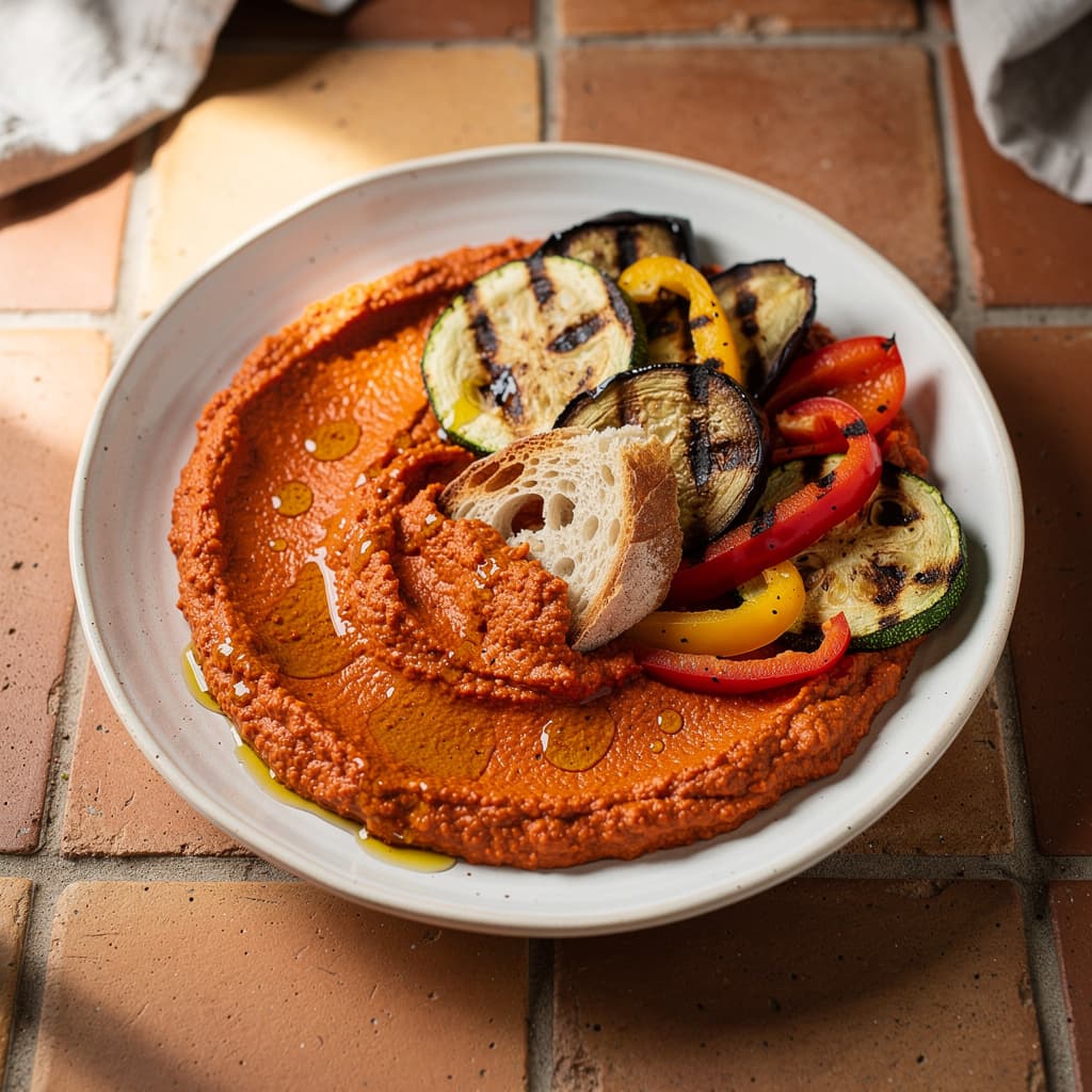 Romesco Sauce with Grilled Vegetables